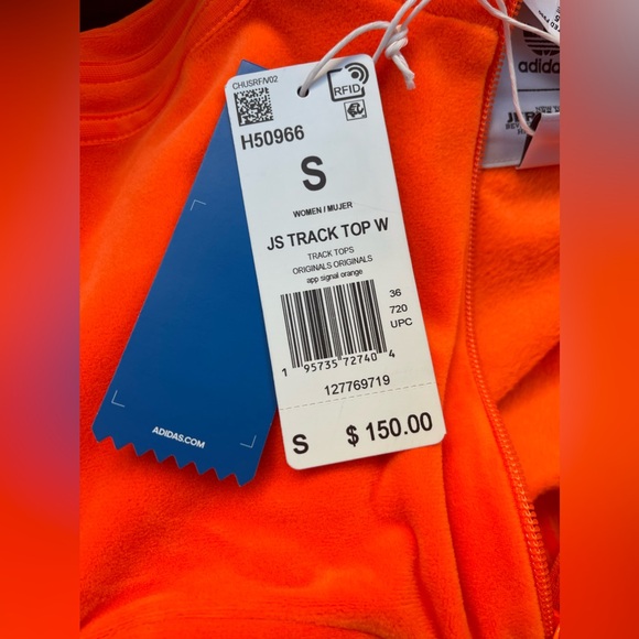 NWT Adidas x  JEREMY SCOTT VELOUR TRACK TOP Cropped Sweat Shirt Jacket Women’s - Picture 7 of 8